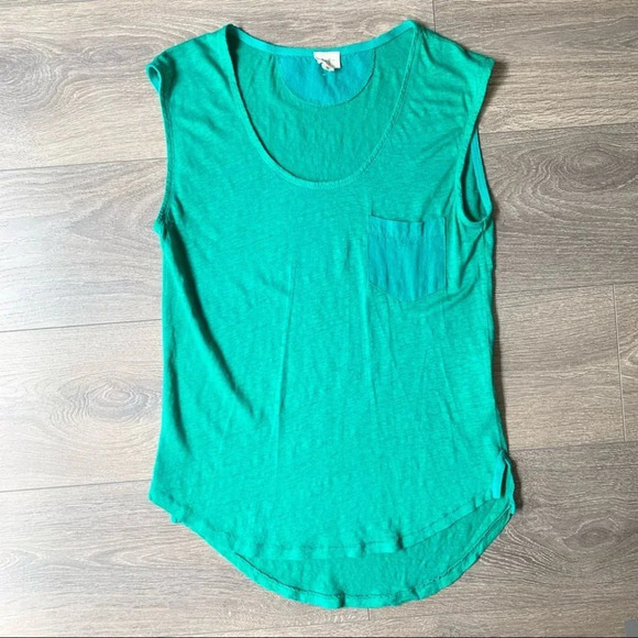 Aritzia Wilfred Free Linen Muscle T-shirt Tee Sleeveless Green Size XXS - Picture 7 of 10